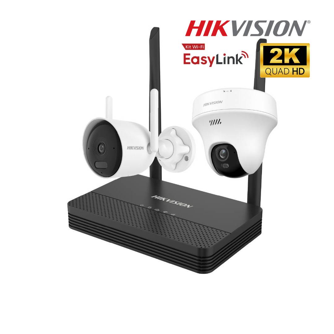 EASYLINK KIT WIFI 6 CON NVS + PT TURRET 5MP INT + BULLET 4MP