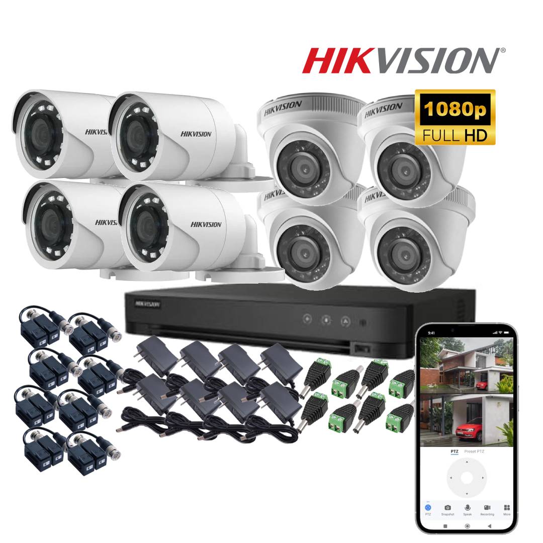 Kit 8 Cámaras De Seguridad Full Hd 1080P Hikvision