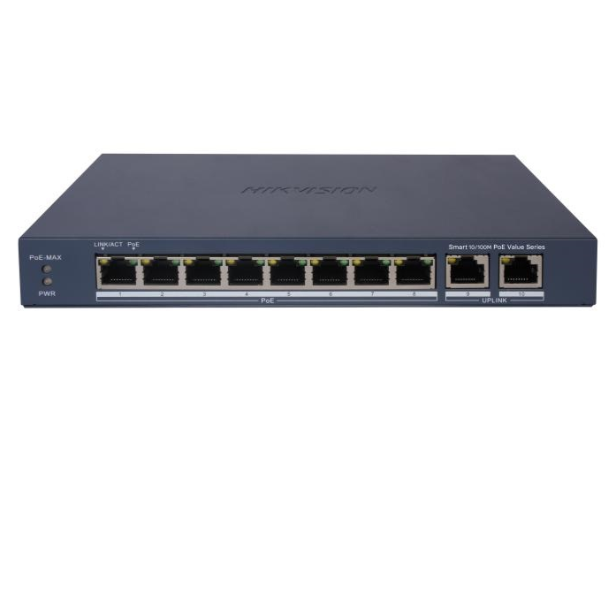 SWITCH ADMINIS 8 POE MIX 100M + 2 UP RJ45 GIGABITE - BAJO CONSUMO